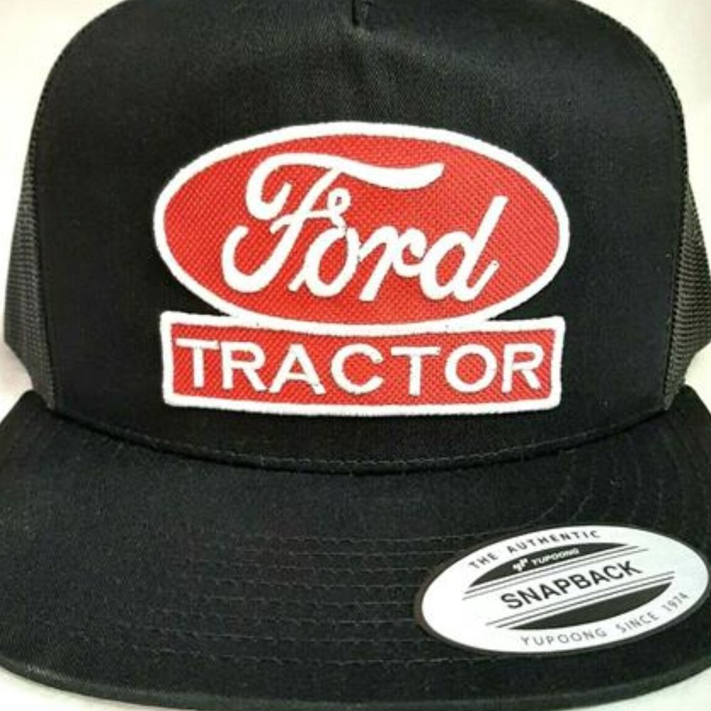 FORD Fomoco Farmer Flat Brim Baseball Cap Embroidered Ford Patch Mesh Snapback